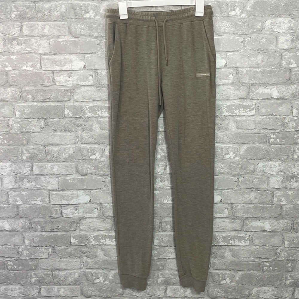 Fancy Homebody Tan Ribbed Joggers